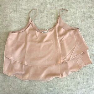 She + Sky Champagne Layered Tank